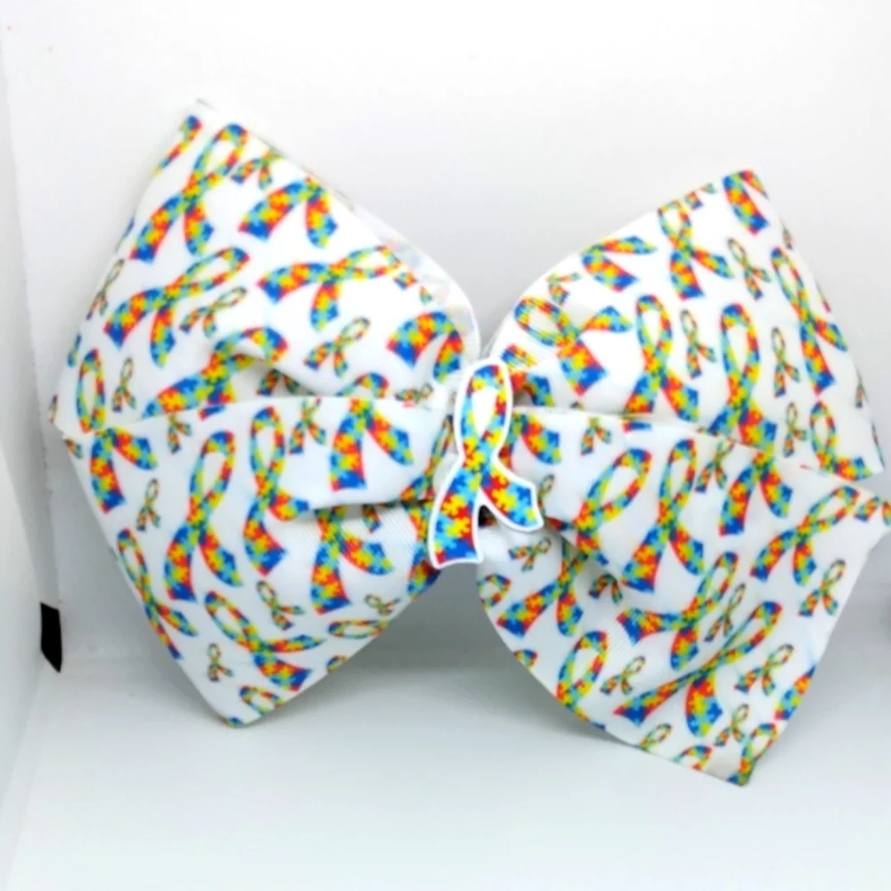 Autism Awareness hair Bow